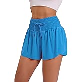 Gyozelem Women Flowy Athletic Shorts High Waisted Gym Yoga Workout Running Tennis Skort with Pockets Cute Summer Clothes