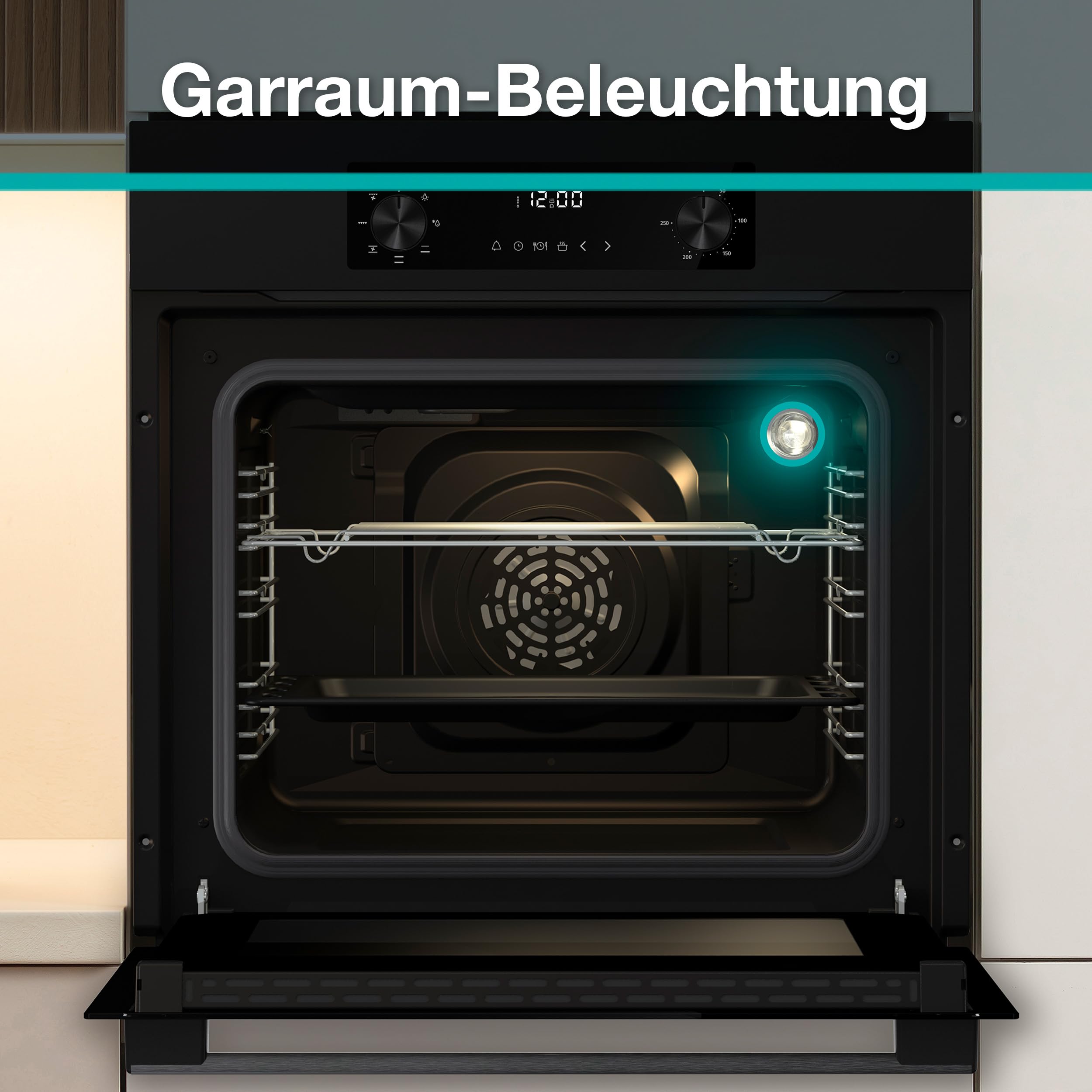 Gorenje BOA6737AO1X Einbaubackofen / 73 Liter/BigSpace/Heißluft / 250° maximale Ofentemperatur/EcoClean-Email / 2fach verglast / 9 Funktionen/EEK: A/Minimale Einbaumaße (HxBxT): 60x 56x 58 cm 4