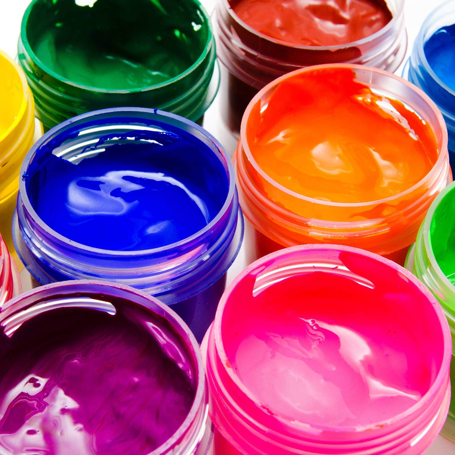 6 Pack 1 oz Plastic Pot Jars Round Clear Leak Proof Plastic Cosmetic Container Jars with White Lids for Travel Storage Make Up, Eye Shadow, Nails, Powder, Paint, Jewelry(1 oz) : Beauty