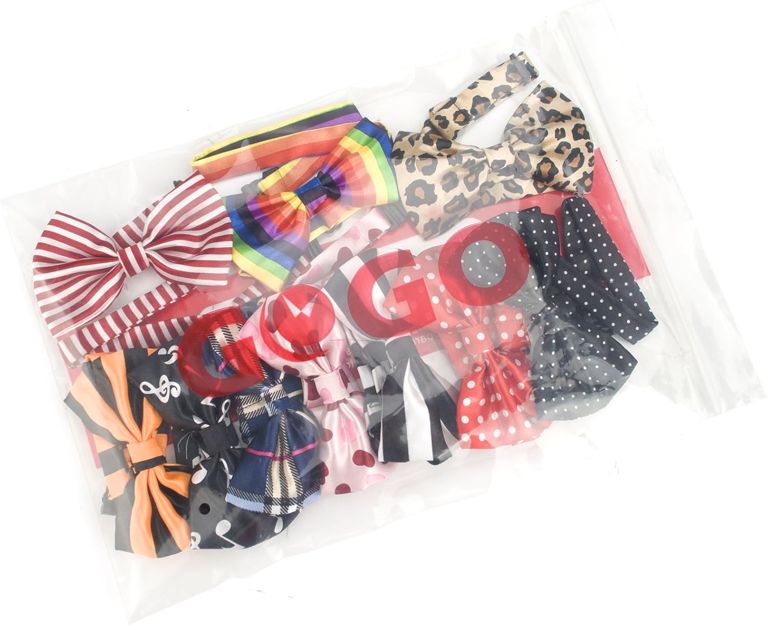 GOGO Christmas Festival Pet Bow Tie Collar, Dog Grooming Accessories, 10 PCS Assorted-Set 6 - Image 3