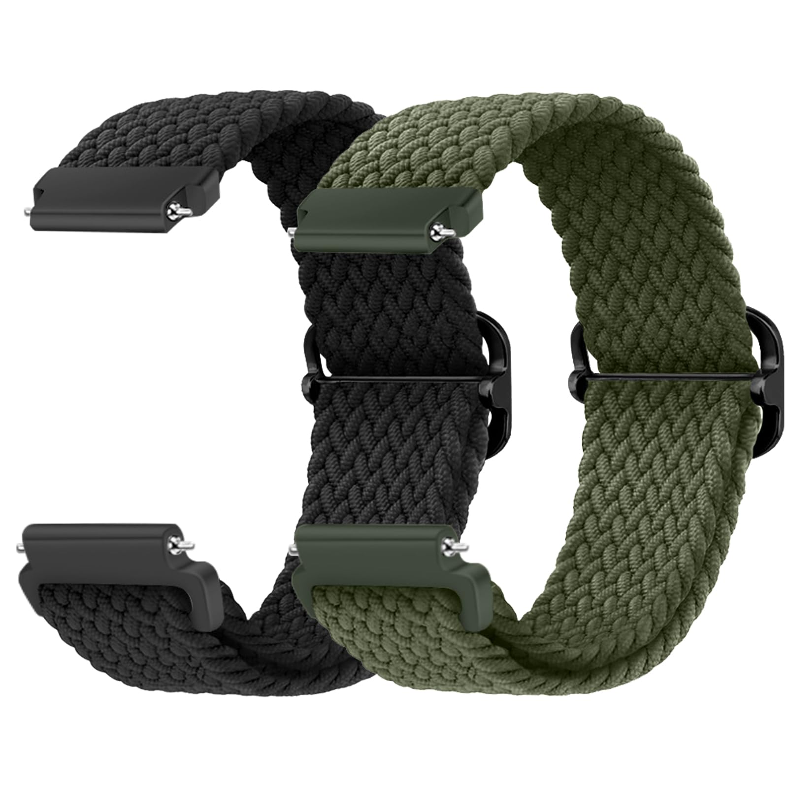 MaEiol 18mm Straps Nylon Braided for Huawei Watch GT 6/5/4 41mm / Huawei Watch 5/GT 5 Pro 42mm / Garmin Venu 4/Venu 3S 41mm /Garmin Forerunner 265S/255S, Sports Replacement Wristband for Women Men