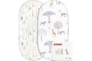 Gllquen Baby Parure de lit pour berceau, drap-housse respirant et confortable, élastique à motif floral tendance, pour bébé g