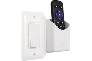 The No-Screwups Remote Control Holder by Mount Genie (White): Wall Mount with No Damaging Screws or Tape. Installs in Seconds on Any Light Switch. Great for TV, Ceiling Fan and Roku Remotes.