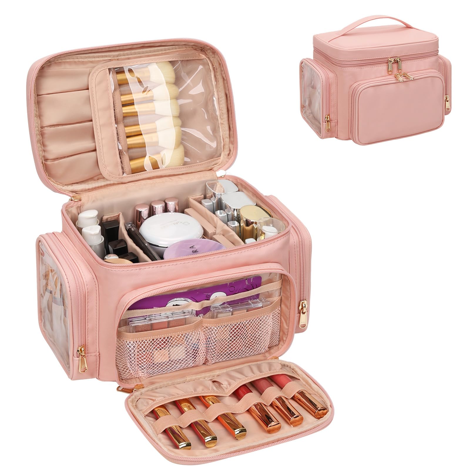Bagmoly Large Makeup Bag, Portable Travel Makeup
