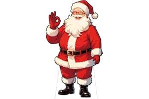 111PRINT Life Size Santa Claus Christmas Cardboard Cutout 1FT, Xmas Decorations Photo Props for Party, Home, Indoor & Outdoor Decor, Coroplast 1 Piece