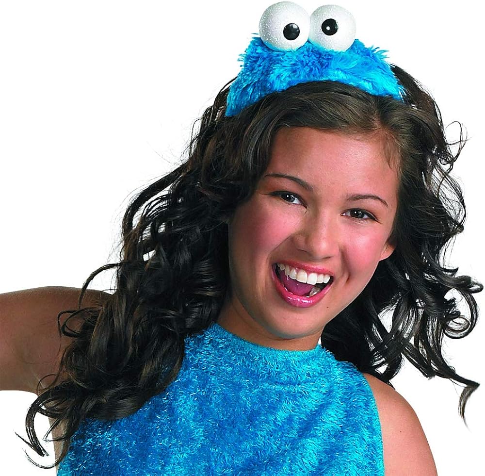 Disguise Women's Sesame Street Cookie Monster Adult Costume Headband, Blue, One Size: Clothing