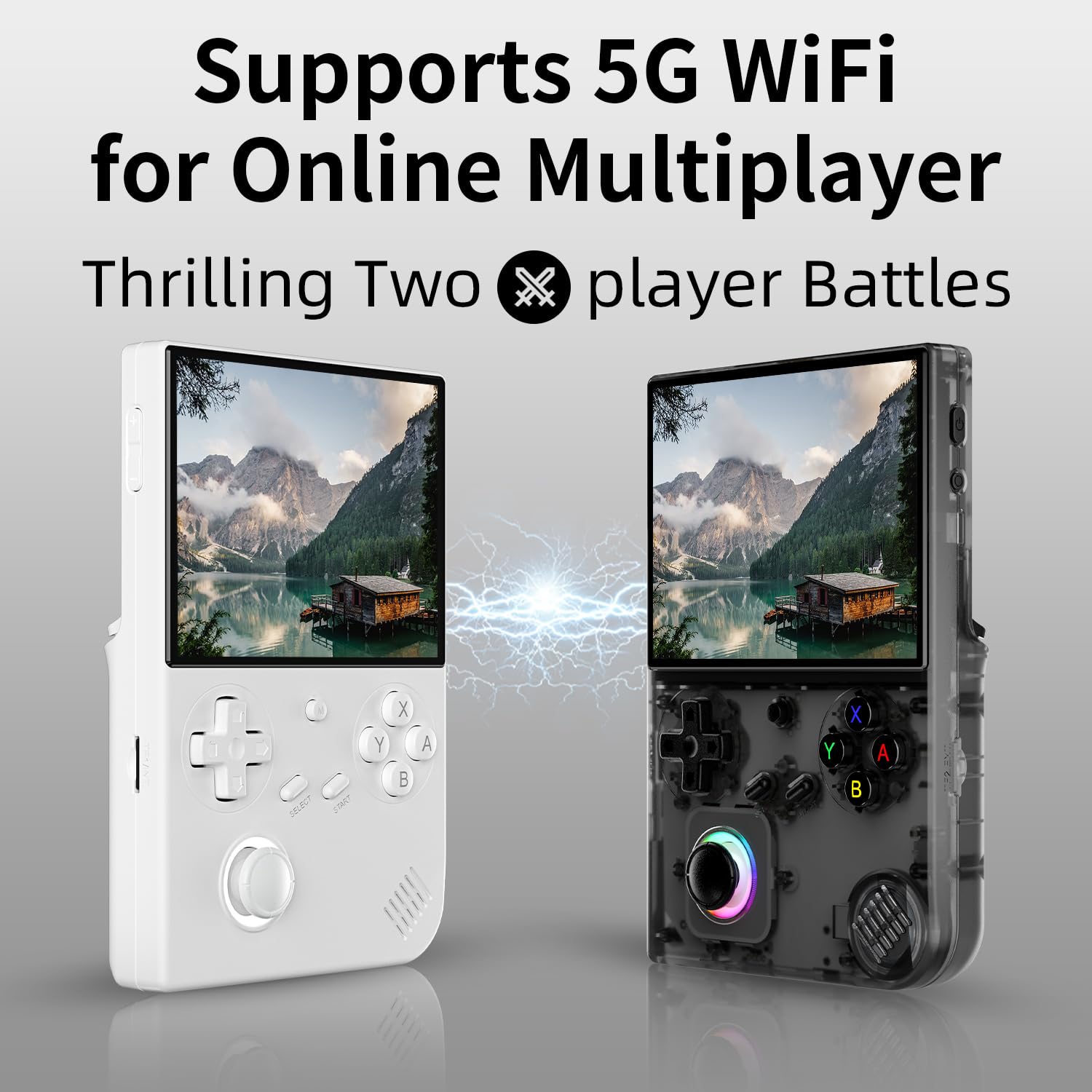 RG40XX V Handheld Game Console RG 40XXV 4.0'' IPS Screen with 64G TF Card Pre-Installed 5223 Games Supports 5G WiFi 4.2 Bluetooth Online Fighting,Streaming and HDMI Retro Emulator RG40XX