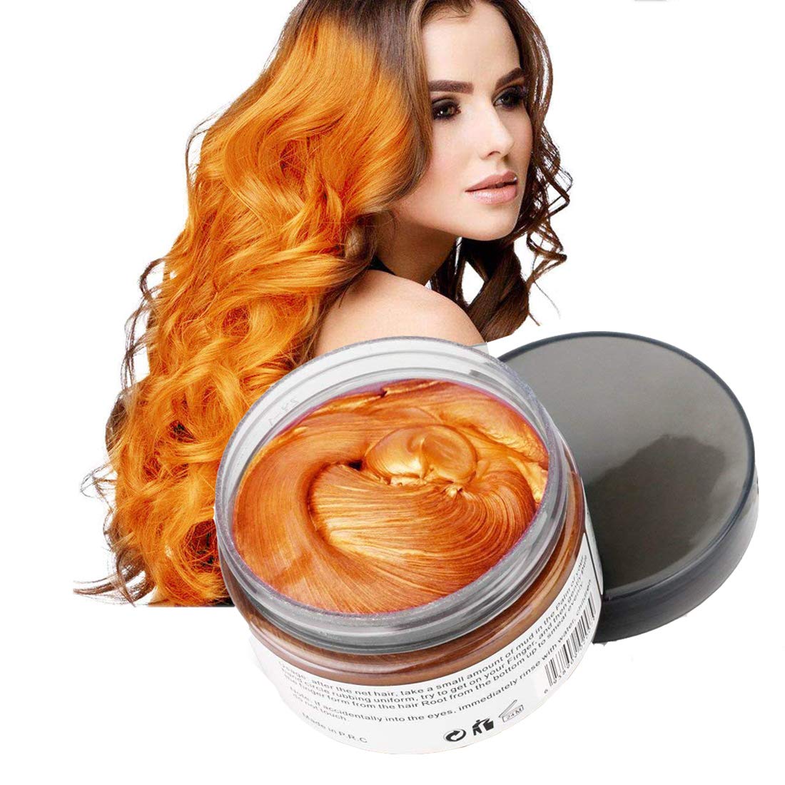 Temporary Hair Wax Colour, OCHILIMA Orange Hair Wax Hair Style Dye Mud, Natural Ingredients Washable Hair Styling Cream for Men Women Coloring Wax 120g /4.23 Oz โ image 1