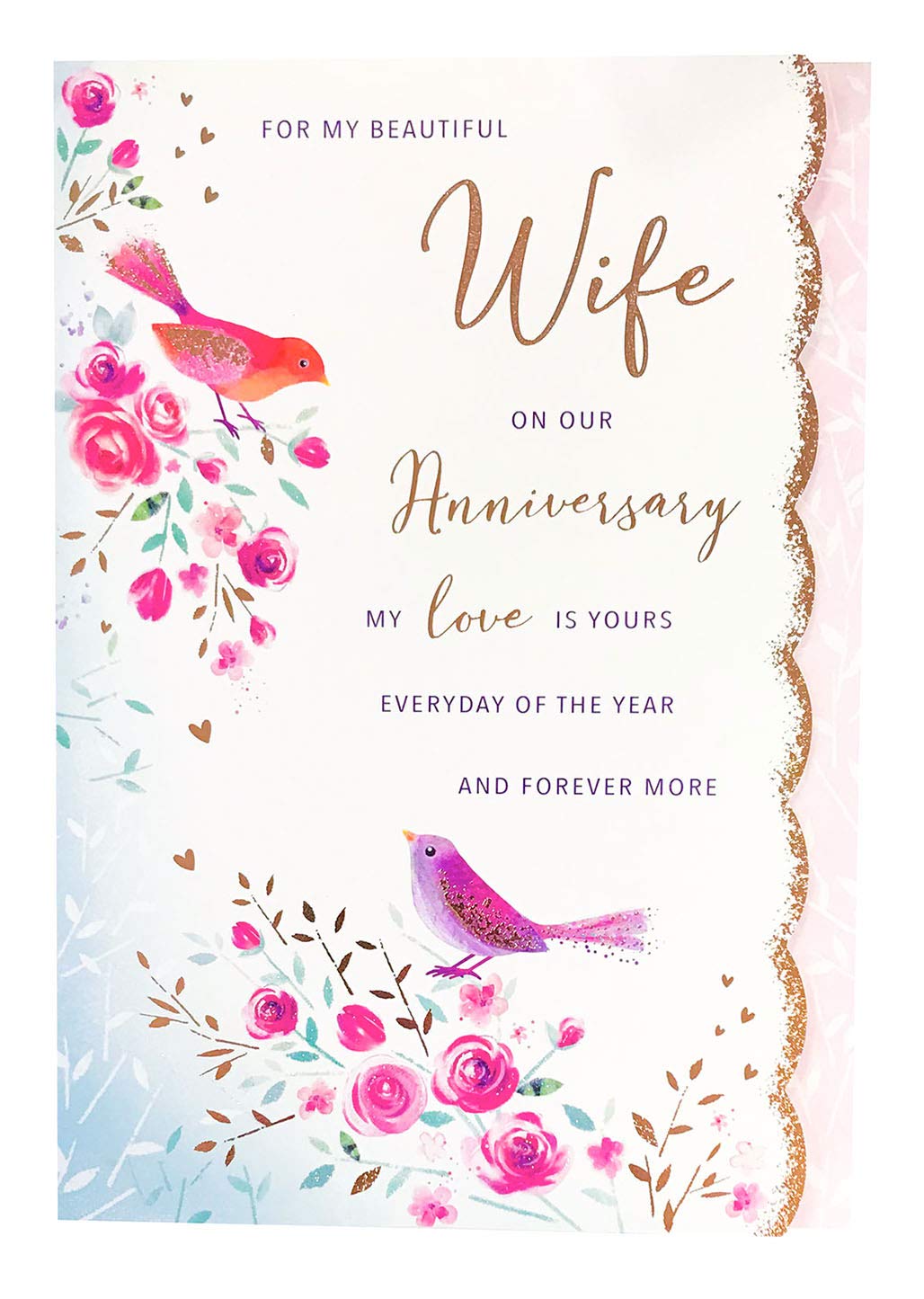 Wife Anniversary Card Wedding Marriage for Her Verse Poem Words Message