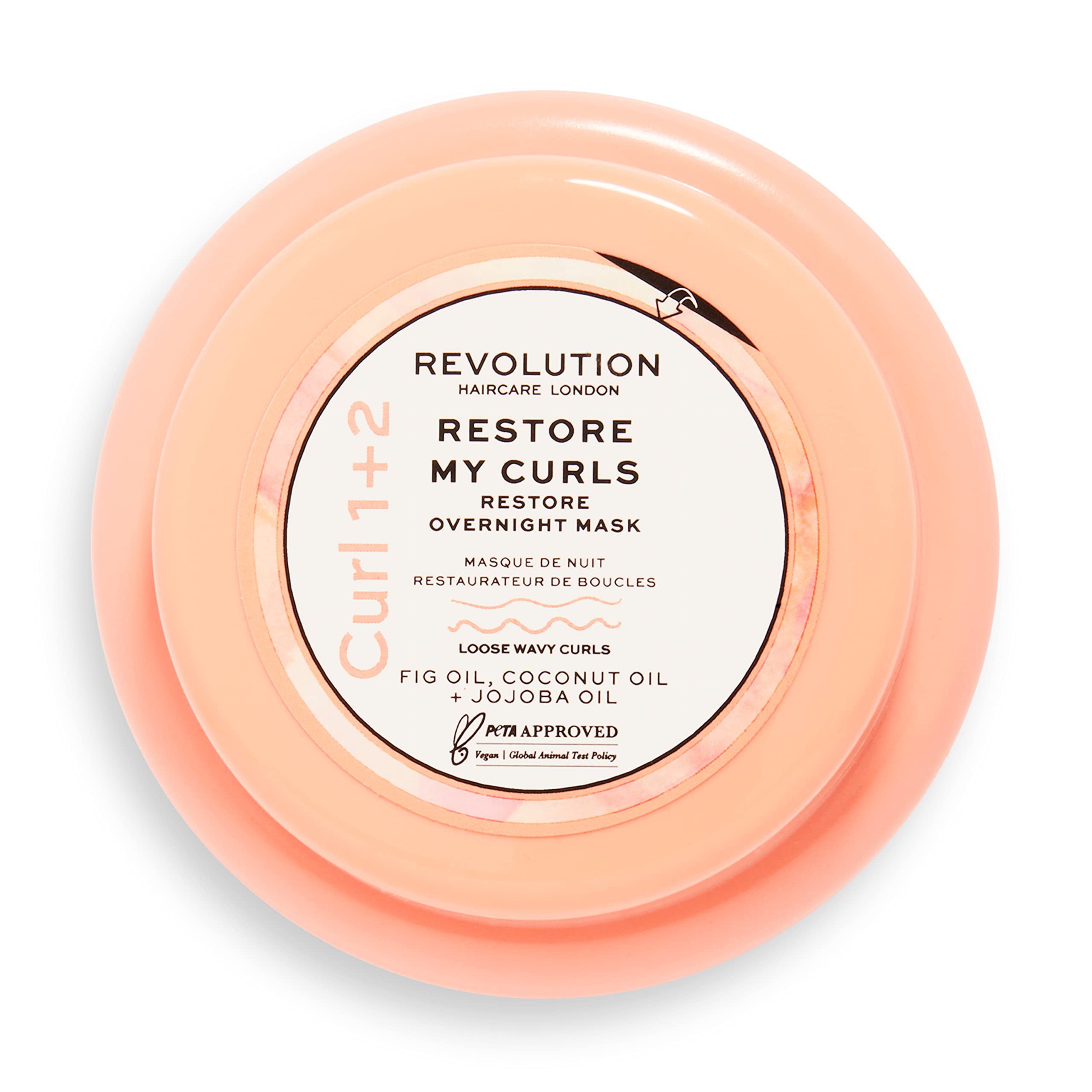 Revolution Haircare London Hair Mask for Damaged and Dry Hair, Restore My Curls Overnight Mask, Intensely Hydrating Nourishing Formula, Looks Shiny, Vegan Cruelty-Free, 220ml