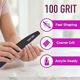 Frendour 12Pcs Nail Files 100/180 Grit Double-Sided Emery Board Manicure Tools view 5