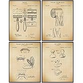 Original Bathroom Patent Prints - Vintage Retro Wall Art Poster Set - Chic Contemporary Home Decor for Bath - Great Gag or Housewarming Gift - 8x10 Photo - Unframed - Graph