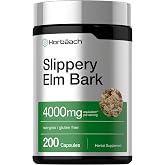 Horb&auml;ach Slippery Elm Bark Capsules | 200 Pills | Herbal Supplement | Non-GMO &amp; Gluten Free
