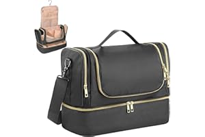 FOREGOER Double-Layer Large Travel Case Compatible for Dyson Airwrap and Attachments & Shark Flexstyle Styler, Portable Storage Bag Carrying Case with Hanging Hook for Dyson Supersonic Hair Dryer