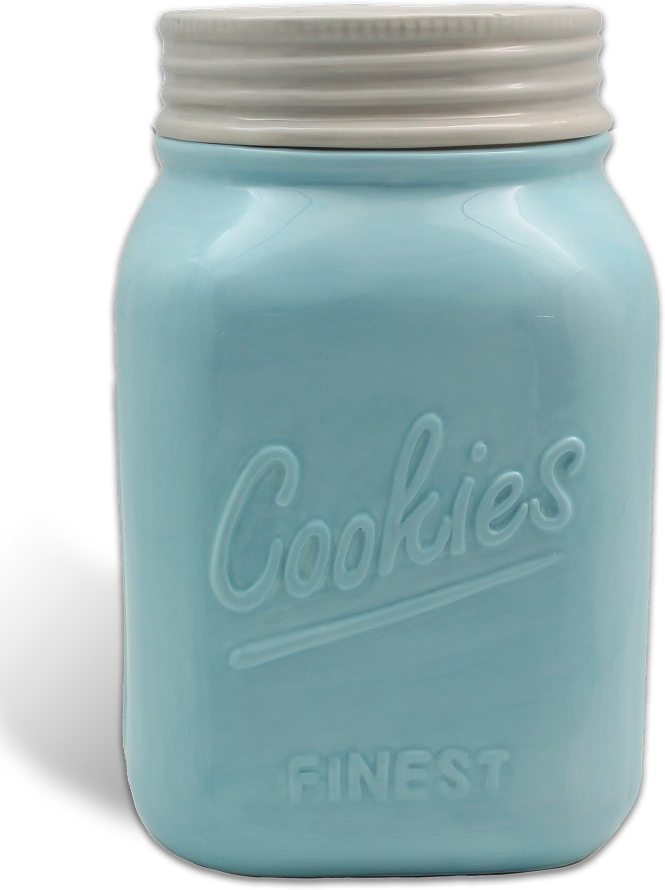 Blue Ceramic Mason Cookie Jar by ZallZo (Blue)