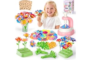 HahaGift DIY Fabric Flower Bouquets Toys - Arts and Crafts for Kids Age 4-6-8, Pressed Flowers Making Kit for Girls Toys 4-6-8, Craft Kits for 4 5 6 7 8 9 10 Year Old Girl Birthday Gifts