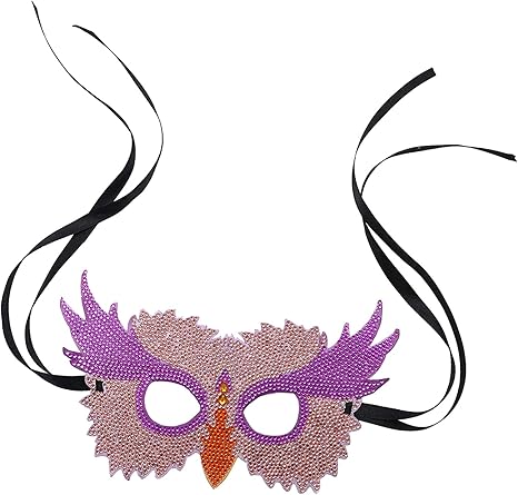 Amazon Milageto 5d Diy特殊形状ダイヤモンドアイマスク ダイヤモンド刺繍クラフトハーフ仮装マスク衣装パーティーアクセサリー フクロウ 刺しゅうキット 通販