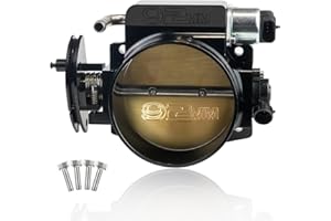 POSENG 92mm Throttle Body 4-Bolt for LS1 LS2 LS3 LS6 LS7 LSX Drive by Cable with Throttle Position Sensors TPS IAC Aluminum Black HTRACING