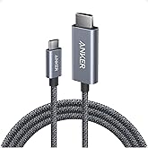 Anker HDMI Cable, 4K@60Hz Ultra-Fast Nylon-Braided USB C to HDMI Cord with Advanced Shielding, Thunderbolt 5/4/3, for MacBook, iPad, iPhone, HD TV, and More (6FT,Black)