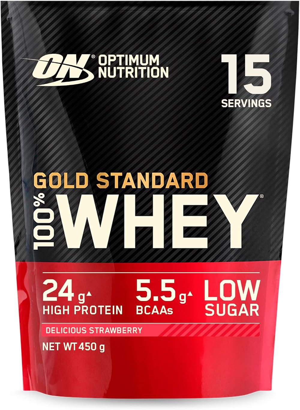 Optimum Nutrition Gold Standard 100% Whey Strawberry 450 g 15 Servings