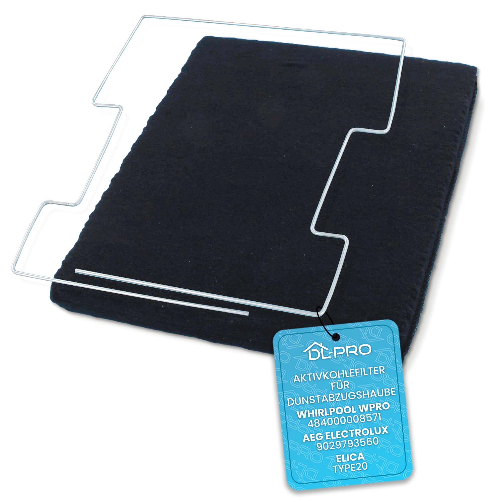 DL-pro Activated Carbon Filter for Whirlpool Wpro 48400008571 AEG Electrolux 9029793560 Elica Type20 Cooker Hood
