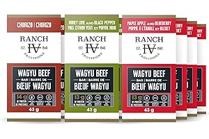 Thrive Provisions Wagyu Beef Bar - Variety Pack - High In Protein, Tender Texture, Sustainably Sourced, Soy Free, Non GMO, Ke