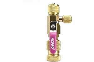 HCPRO KEEP IT RUNNING HCPRO HCEVCK538 Quick Flow Vacuum Rated Valve Core Removal Tool 5/16” Female x 3/8” Male and 1/4” side port