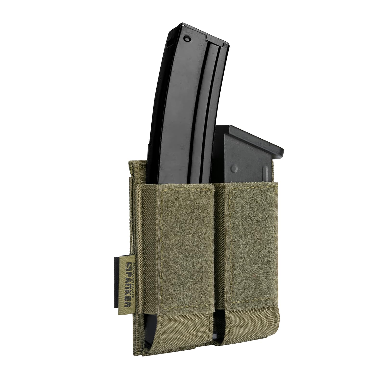 EXCELLENT ELITE SPANKER Pistol Mag Pouch for Glock 92F Double/Triple Molle Magazine Pouches(Double-Ranger Green)