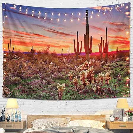 Dremisland Cactus Tapiz Colgante De Pared Indio Bohemio Decoracion
