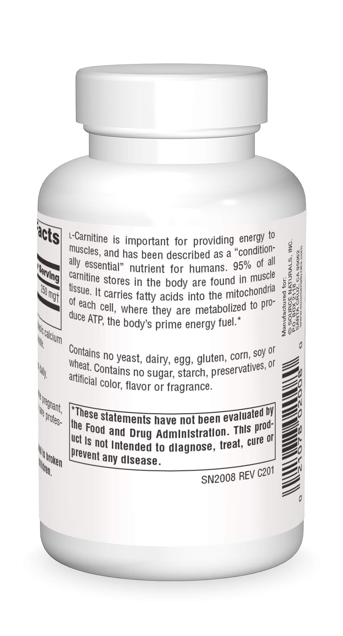 L Carnitine Source Naturals, Inc. 60 Caps