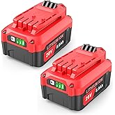 Futurebatt 2-Pack 20V 8.0Ah High-Output Battery Replacement for Craftsman V20 Lithium 20-Volt Power Tools Battery CMCB205 CMCB204 CMCB202 CMCB201 CMCB202-2 CMCB204-2