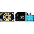 Versace Versace Eros 3.4oz EDT Spray, 0.3oz EDT Spray, Pouch Men 3 Pc Gift Set