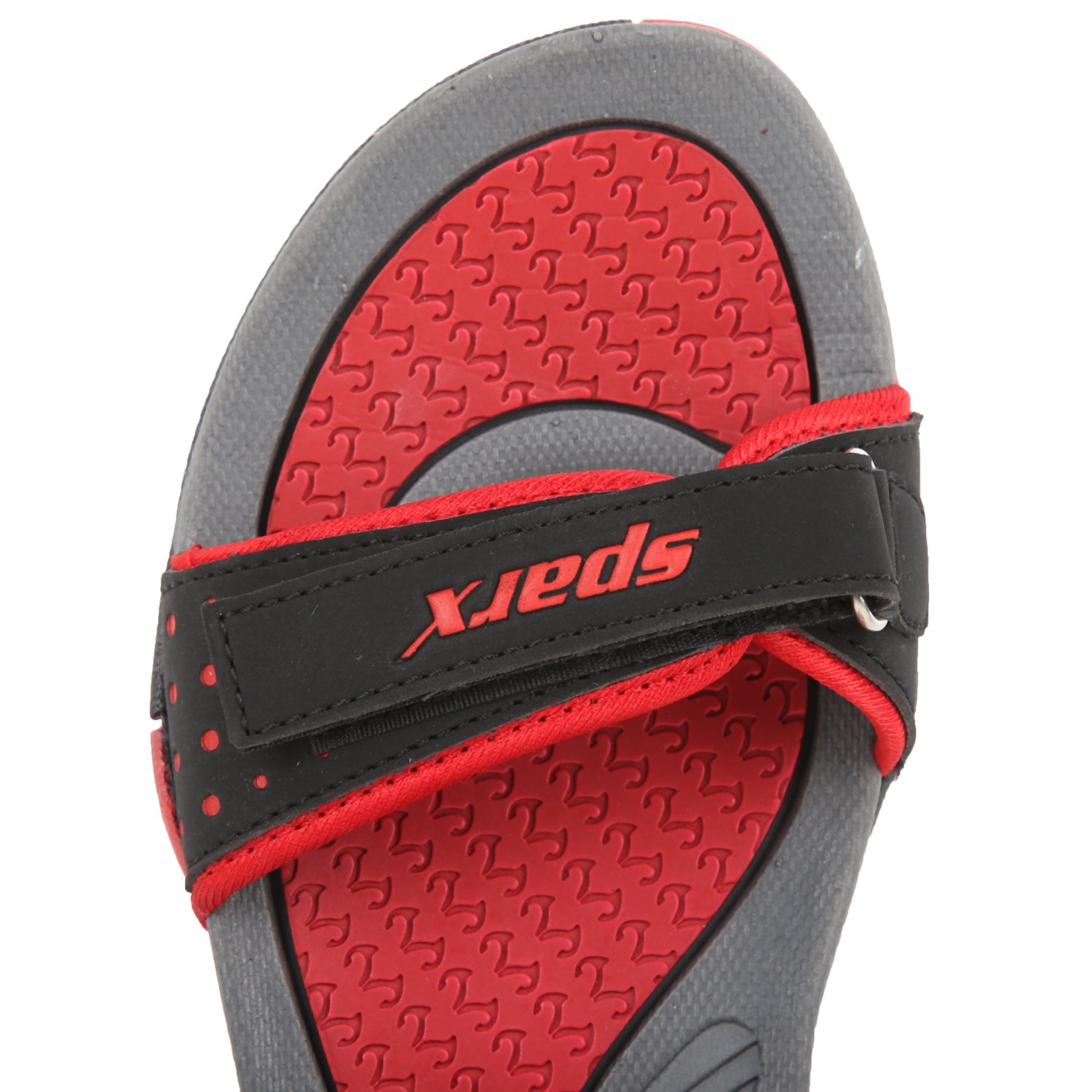 sparx women's ss0803l series black red synthetic casual floater sandals