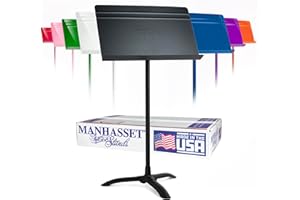 Manhasset Music Stand for Sheet Music - 48 Symphony Model - Long Lasting, Durable Manhasset Stand - Adjustable Height - 26" to 48" - Made in the USA