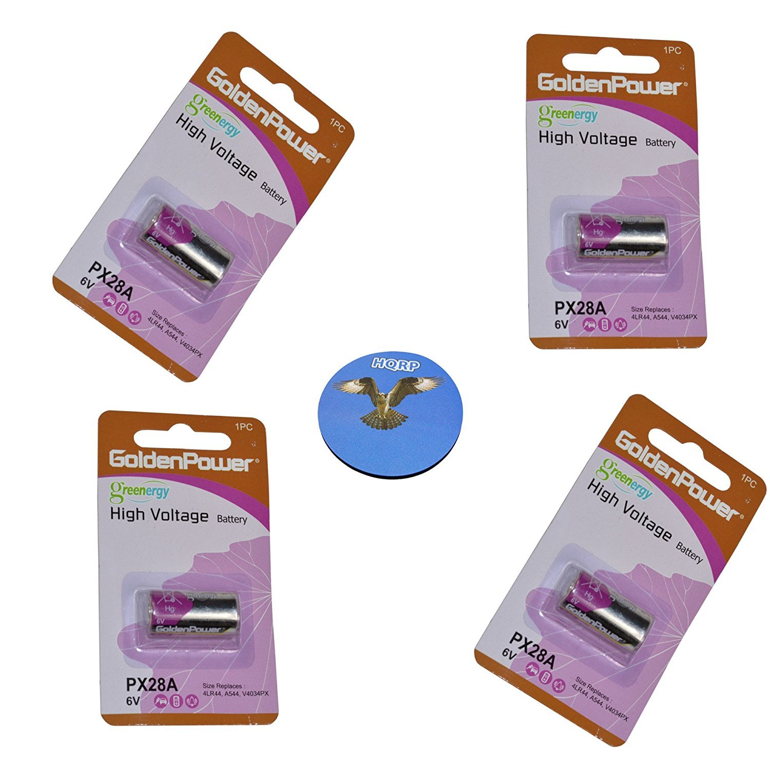 HQRP 4Pack 6Volt Battery for Mamiya 645 Pro TL / RZ67 PRO II, Pentax