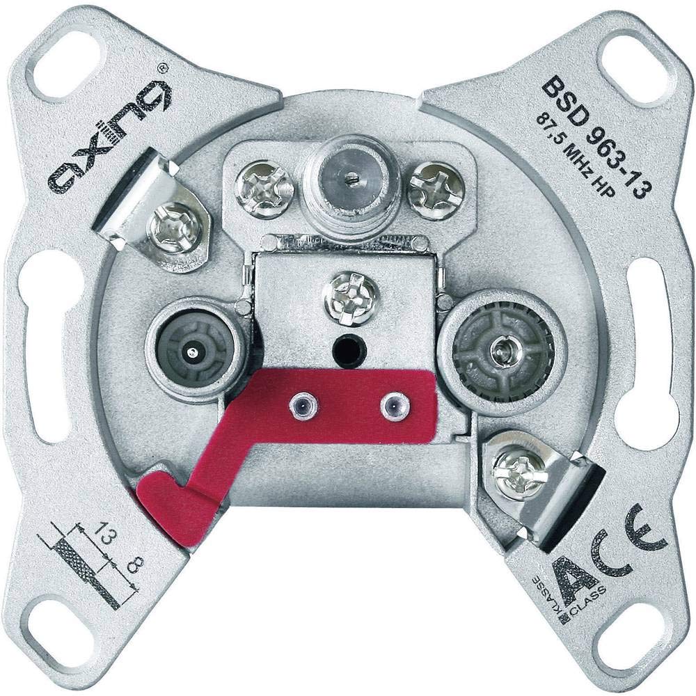 Axing BSD 963-10N Multimedia wall outlet socket 3-port cable tv CATV (loop-through type 10dB DATA/TV/R)