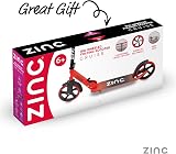 Zinc Cruise Kids Scooter Big Wheel 200mm Foldable 2-Wheel Red Black view 8