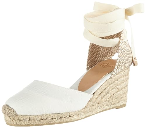 Castañer Damen Carina 6 600 Espadrilles, Knochen (Classic Canvas/Elfenbein), 37 EU