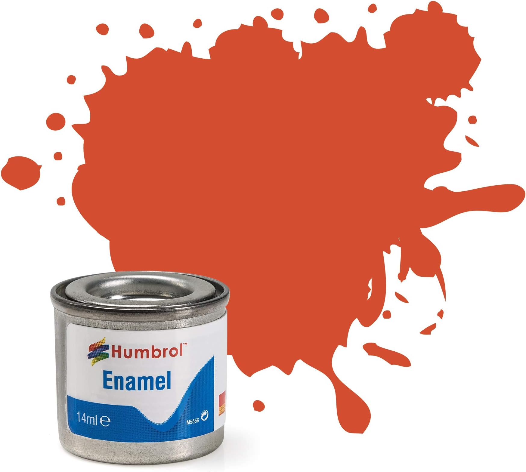 Humbrol 14ml No. 1 Tinlet Enamel Paint 132 (Red Satin)