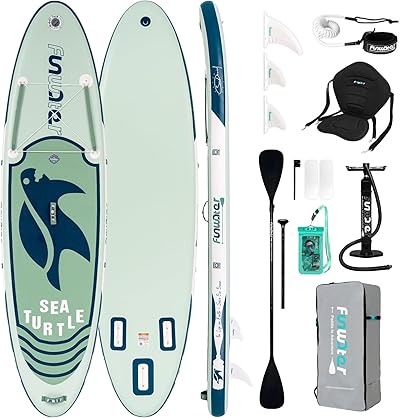 FunWater Stand Up Paddling Board 320 cm & 350 cm–SUP für 2 Personen/Familien,mit komplettem Zubehör,Doppellagiges PVC,anfängerfreundlich,Aufblasbares Paddle Board für Erwachsene & Einsteiger