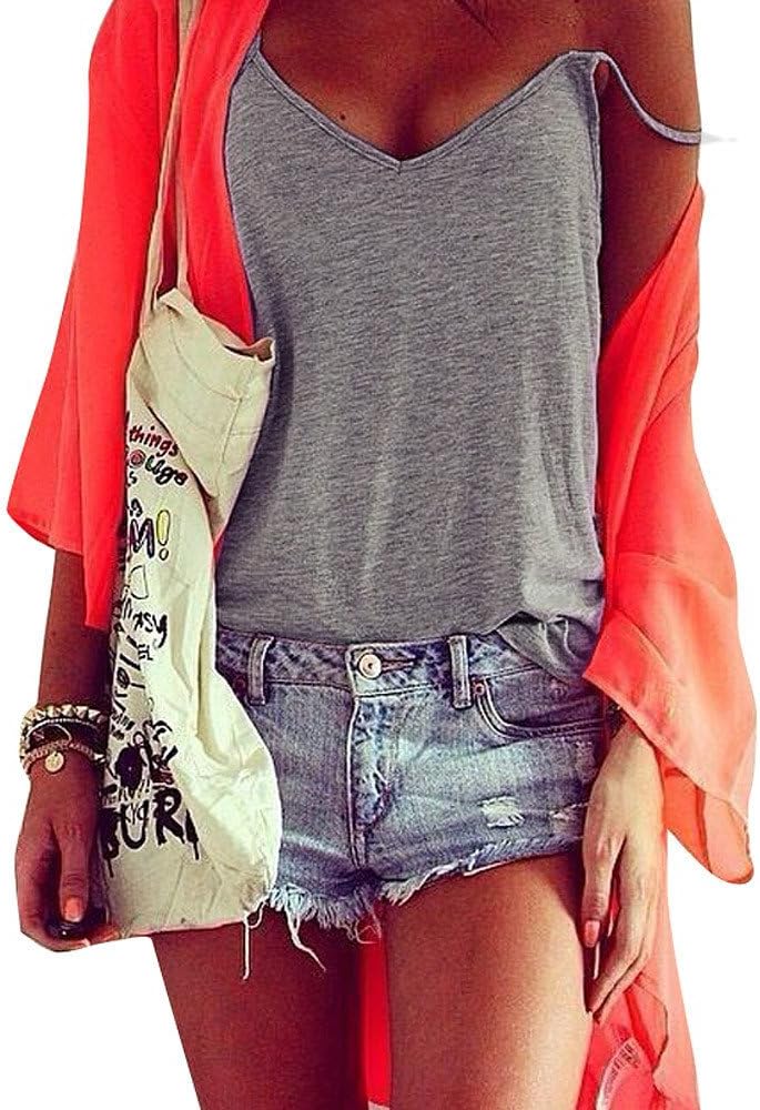 Familizo Women Summer Vest Top Sleeveless Shirt Blouse Casual Tank Top T-Shirt