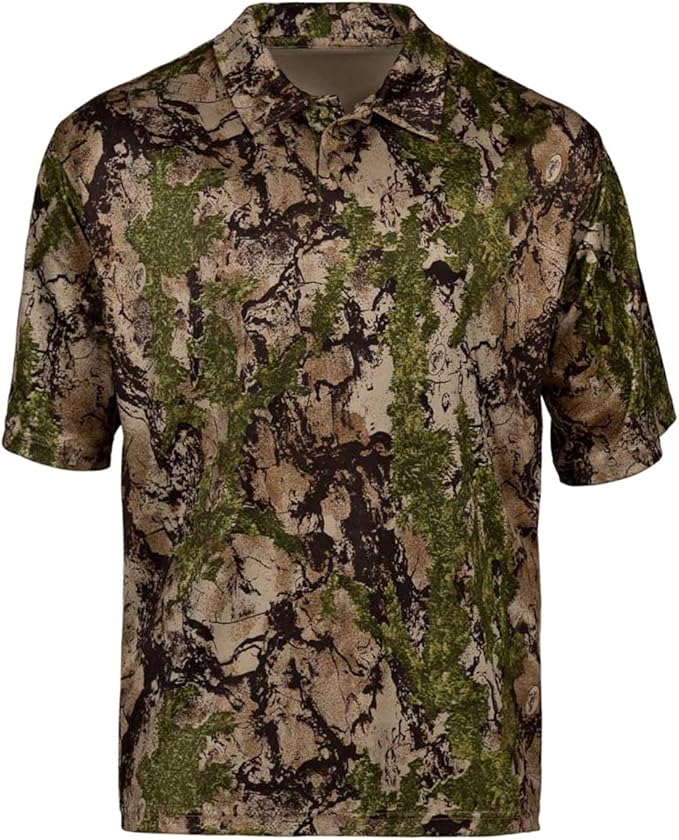 green camo golf shirt