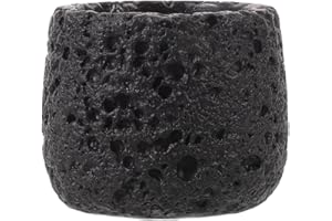 Abaodam Concrete Match Holder Jar with Striker, Faux Lava Stone Decorative Matchstick Storage Container