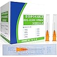 100Pack 25 Gauge 1/2 Inch Lab Needles, Disposable Luer Lock Supplies