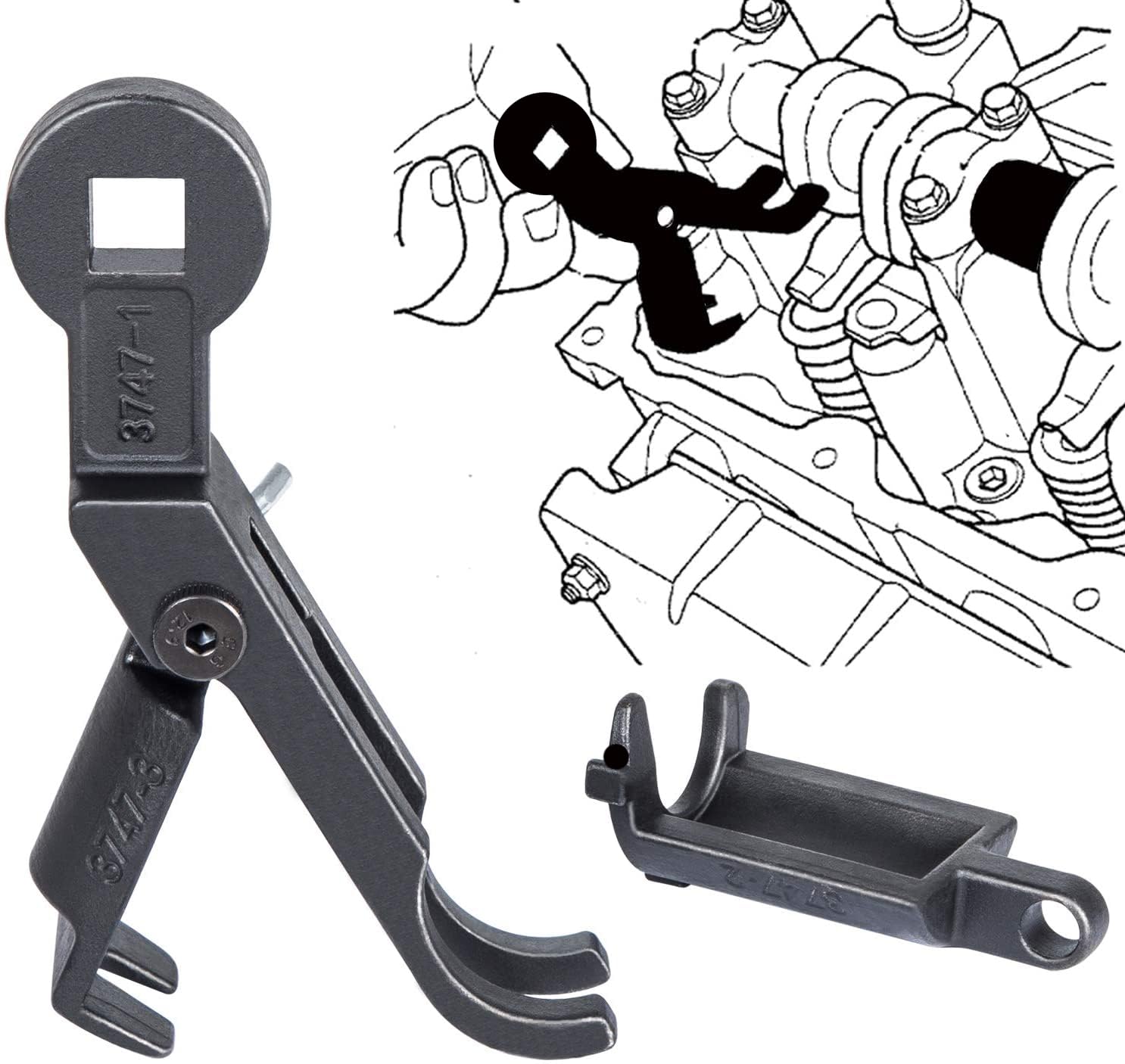 Photo 1 of Rocker Arm Remover Installer & Valve Spring Compressor Tool for Chrysler, Dodge, Jeep 3.7L & 4.7L Engines 3747-123 10102 8426 8387 8516A