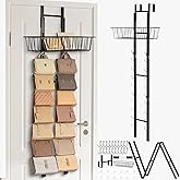 Otoolling Hanging Purse Handbag Organizer Rack Foldable Stainless Wallet Storage Box with Basket & 20 Adjustable Hooks Space-Saving Organizer for Wallets, Accessories, Jewelry, Travel Tabletop
