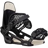 Arbor Acacia Snowboard Bindings | Resort Terrain, Beginner/Intermediate Skill, 3/5 Flex, 4x4 Disc, Tool-less Strap Adjustment