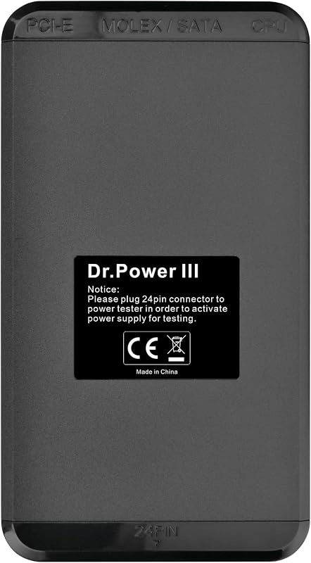 Dr. Power III ATX Tester di alimentazione/supporto fino a ATX12V v3.1 con connettore PCIe 12+4pin/uscita tensione per +12V, 5V, 3.3V e +5Vsb, AC-069-OO1NAN-A1