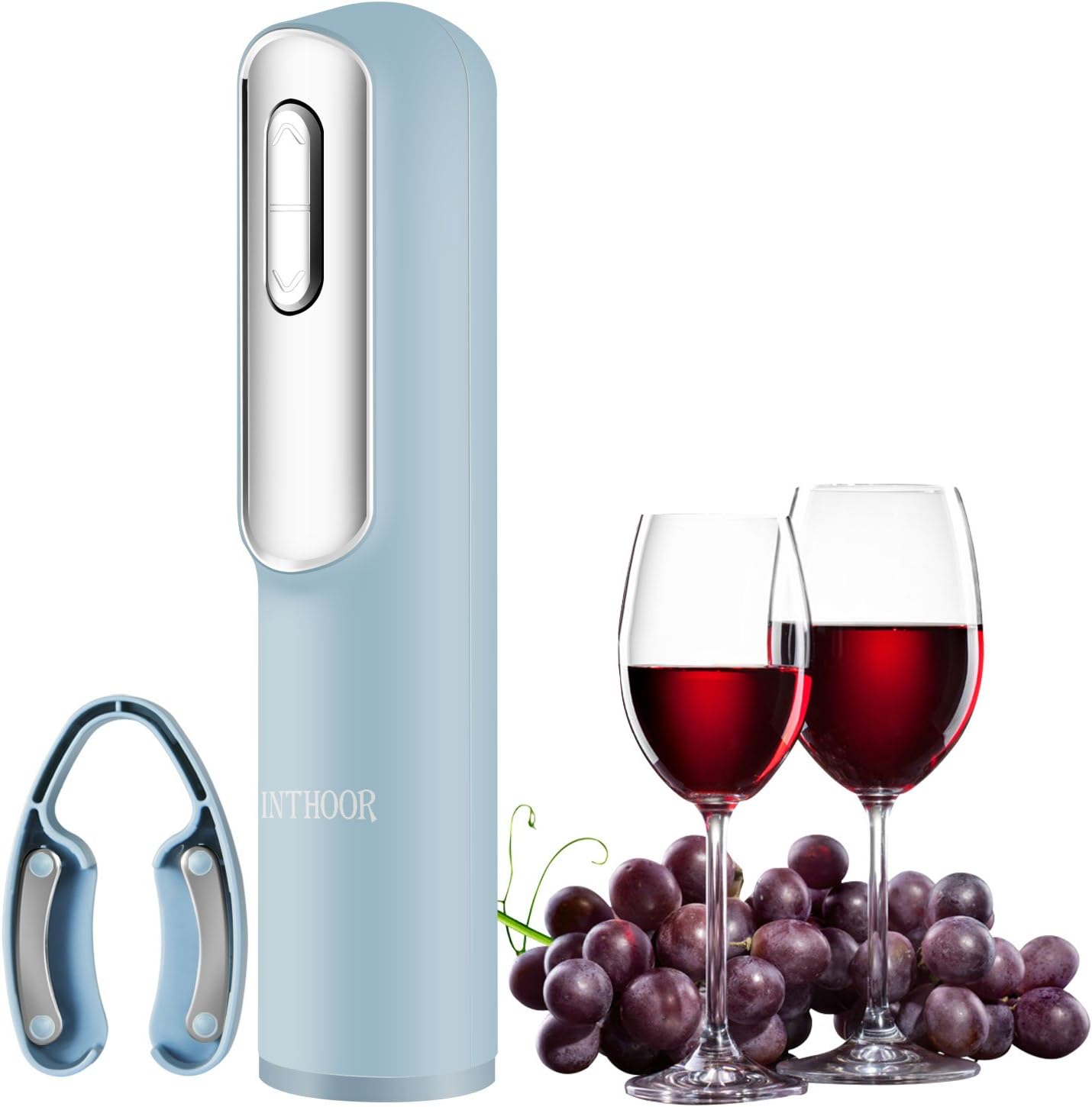 Amazon Com Electric Wine Bottle Opener With Foil Cutter Base Stand Mount Inthoor Stainless Steel Automatic Electric Corkscrew Wine Opener Rechargeable With Battery Power Indicator Light Cordless Corkscrew Opener Electric Wine Opener