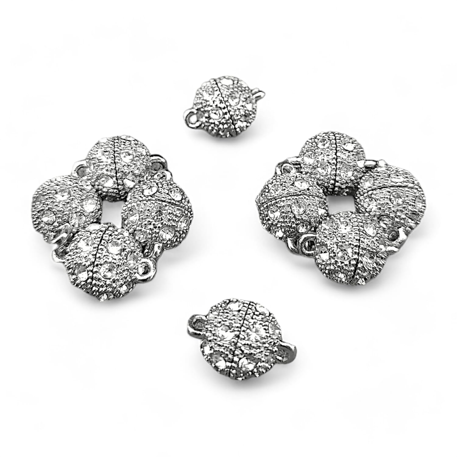 Gleader Magnetic Clasps, Silver, 12 mm